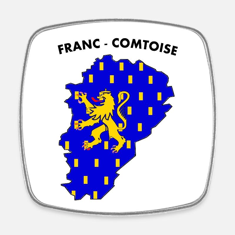 franc-comtoise - Magnet carré - blanc