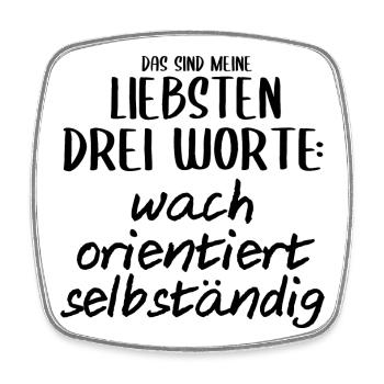 Anästhesie Anästhesist Spruch wach Geschenk lustig - Viereckiger Kühlschrankmagnet - Weiß - Vorne