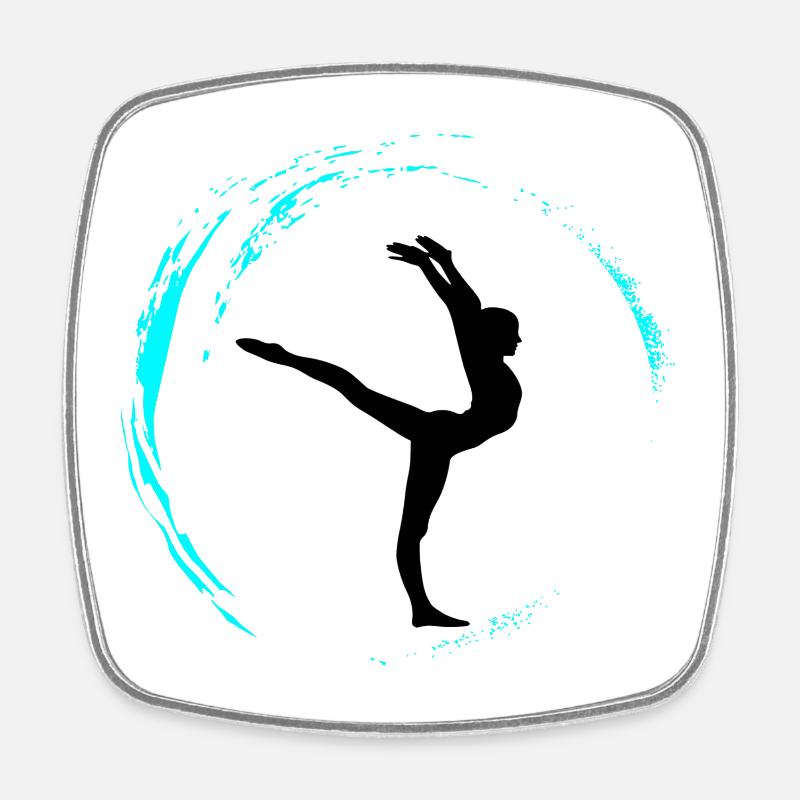 Gymnastics rythmiques - Magnet carré - blanc