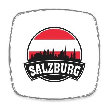 Salzburg Austria Skyline Travel Souvenir Austrian - Square fridge magnet - white - Front