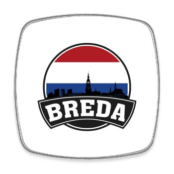 Breda Pays-Bas Skyline Voyage Souvenir Néerlandais Fl - Magnet carré - blanc - Devant