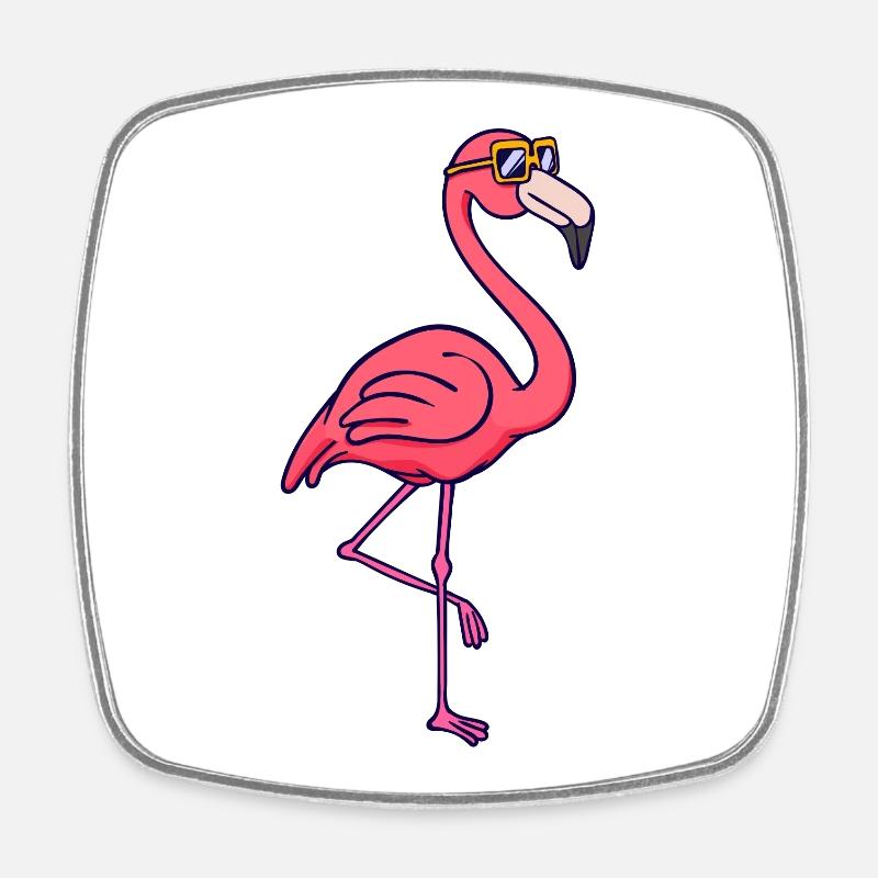 Flamingo Vacation Vacation Summer Chilling Relax - Magnet carré - blanc