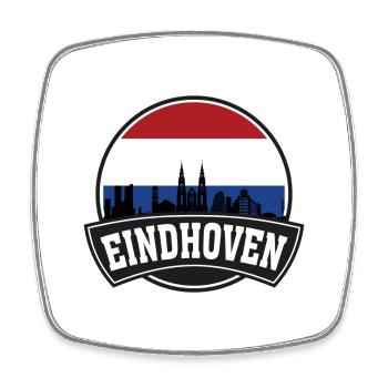Eindhoven Netherlands Skyline Travel Souvenir Dutc - Square fridge magnet - white - Front