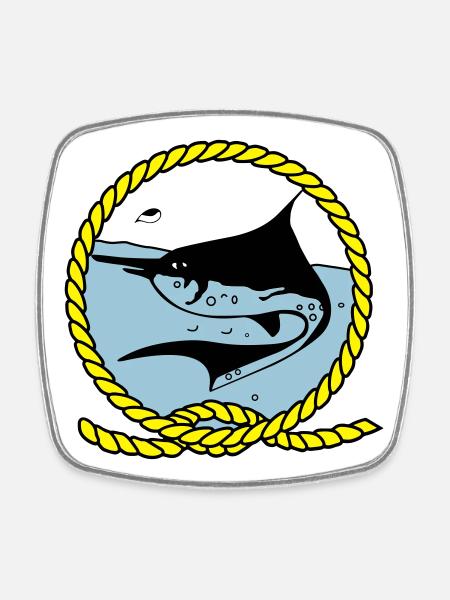 Leawaka Haria logo - Square fridge magnet - white