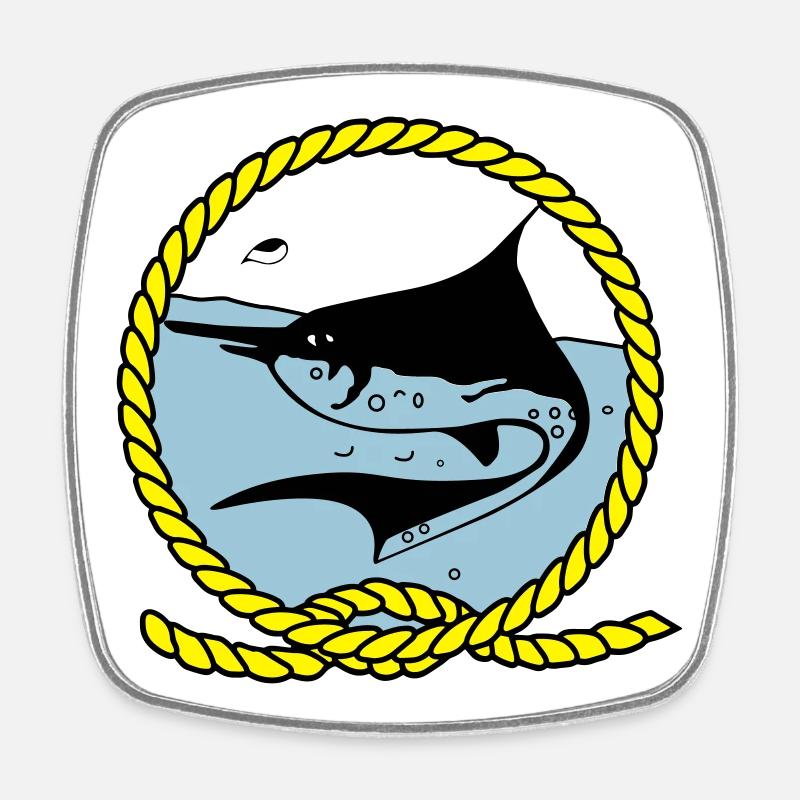 Logo Leawaka Haria - Magnet carré - blanc