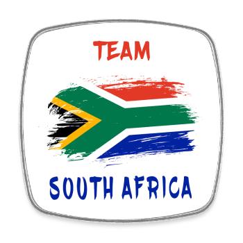 Team South Africa Flags Design - Square fridge magnet - white - Front