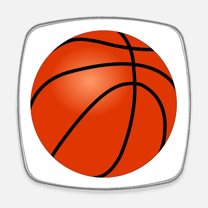 Basketball - Viereckiger Kühlschrankmagnet - Weiß