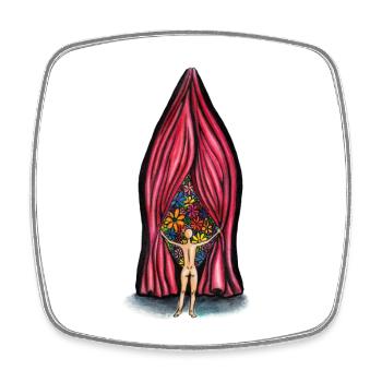 Surprise volva - Square fridge magnet - white - Front