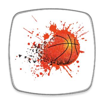 Basketball Basketballspieler Basketballspieler - Viereckiger Kühlschrankmagnet - Weiß - Vorne