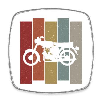 Rétro Simson hirondelle S51 DDR Ossi Mobylette Cadeau - Magnet carré - blanc - Devant