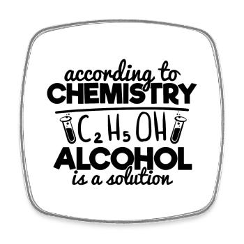 Cadeau drôle de citation de chimie pour les ingénieurs chimistes - Magnet carré - blanc - Devant