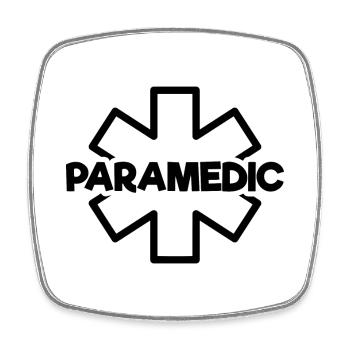 Funny Paramedic Quote Gift For EMT CNA Nurse - Square fridge magnet - white - Front