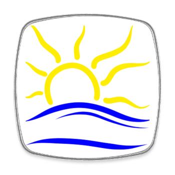Symbole du naturisme - Magnet carré - blanc - Devant