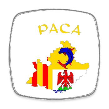PACA - Square fridge magnet - white - Front
