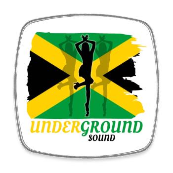 Underground Jamaica Flag Sprint - Square fridge magnet - white - Front