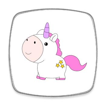 Licorne licorne - Magnet carré - blanc - Devant