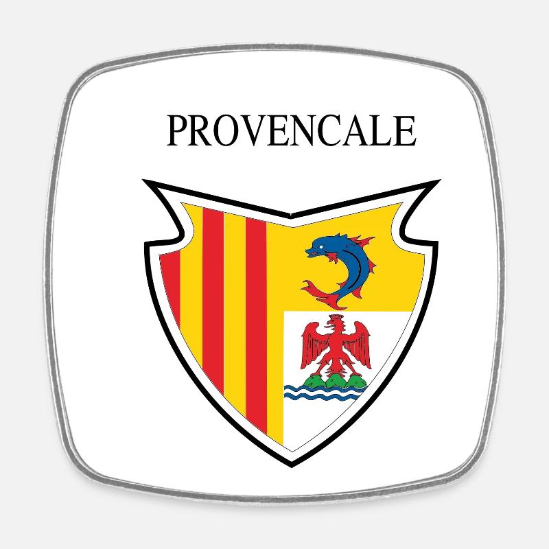 Provencale - Magnet carré - blanc