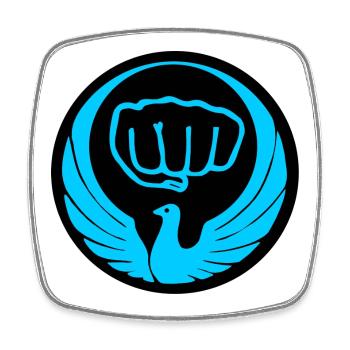 Wado pigeon emblem logo blue - Square fridge magnet - white - Front
