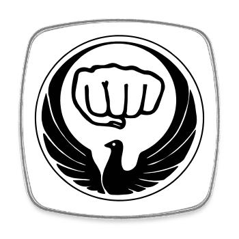 Wado pigeon - Square fridge magnet - white - Front