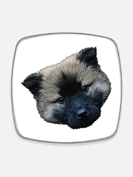 Fermeture du chiot, chiot eurasier - Magnet carré - blanc