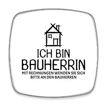 Bauherr Baumeister Hausbau Bauherrin Geschenk - Viereckiger Kühlschrankmagnet - Weiß - Vorne