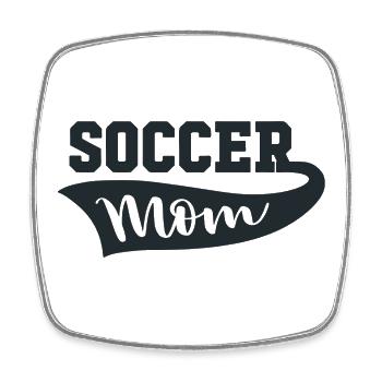 Soccer Mom Fußballmami Design - Viereckiger Kühlschrankmagnet - Weiß - Vorne