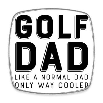 Golf - Viereckiger Kühlschrankmagnet - Weiß - Vorne