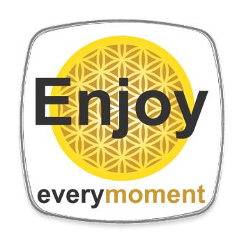 enjoy every moment kontiki - Square fridge magnet - white - Front