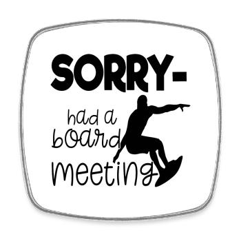Funny Surfing Quote Humor Lettering Typography - Square fridge magnet - white - Front