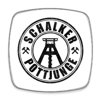 Schalker Pottjunge | Gelsenkirchen Ruhrpott Junge - Viereckiger Kühlschrankmagnet - Weiß - Vorne