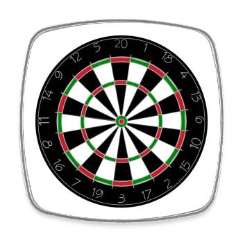 Dartscheibe, Dart, Darts, Darts, Darts # - Viereckiger Kühlschrankmagnet - Weiß - Vorne