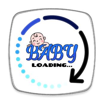 Baby Schwanger Geburt Schwangerschaft Babybauch - Viereckiger Kühlschrankmagnet - Weiß - Vorne