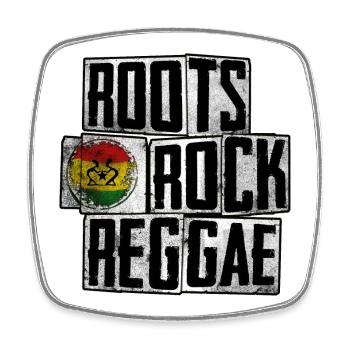 Roots Rock Reggae Design - Viereckiger Kühlschrankmagnet - Weiß - Vorne
