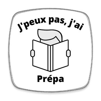 Je peux pas j ai prépa cadeau étudiant ingénieur - Magnet carré - blanc - Devant