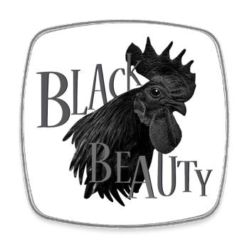 Beauté noire - Magnet carré - blanc - Devant