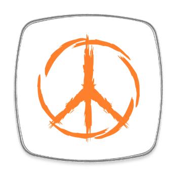 Peace symbol sign peace - Square fridge magnet - white - Front