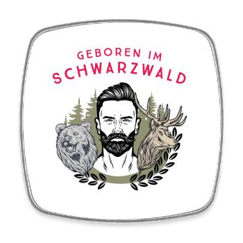 Geboren im Schwarzwald - Viereckiger Kühlschrankmagnet - Weiß - Vorne