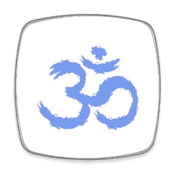 Om Yoga Shirt zur Meditation - Viereckiger Kühlschrankmagnet - Weiß - Vorne