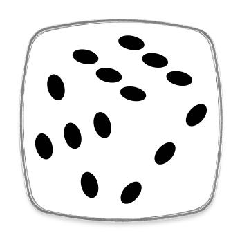 Dice, dice. Gambling, gambling, money - Square fridge magnet - white - Front