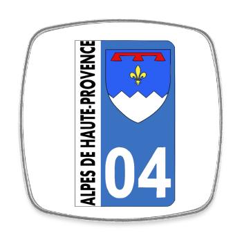 Alpes de haute-provence - Viereckiger Kühlschrankmagnet - Weiß - Vorne