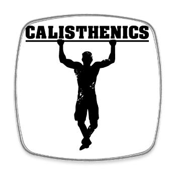 Calisthenics Pullups symbole Workout Workout Nature - Magnet carré - blanc - Devant