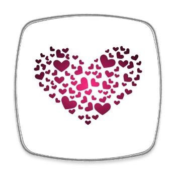 Heart of Hearts - Square fridge magnet - white - Front