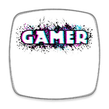 Gamer Gambler Cool Video Games Game Console Nerd - Square fridge magnet - white - Front