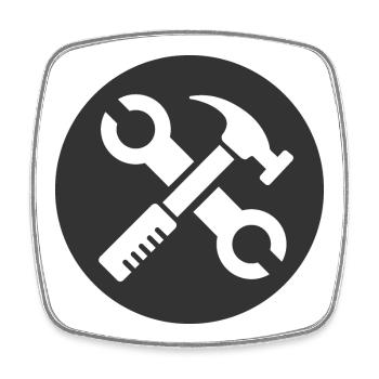 symbol handwerker diy selfmade werkzeug Hammer - Viereckiger Kühlschrankmagnet - Weiß - Vorne