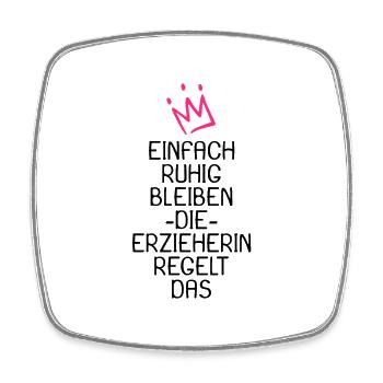 Erzieherin - Viereckiger Kühlschrankmagnet - Weiß - Vorne