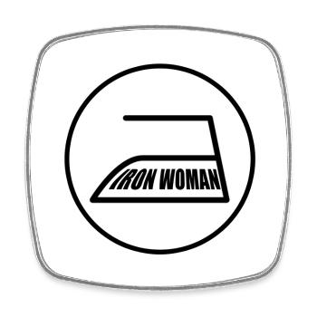 IRON WOMAN Super Mama Muttertag Geschenk - Viereckiger Kühlschrankmagnet - Weiß - Vorne
