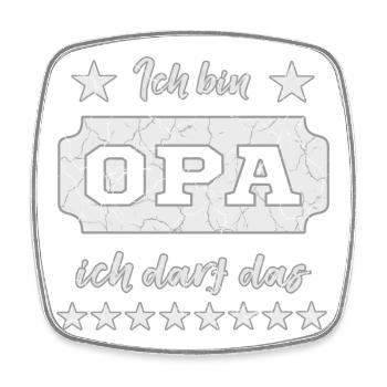  Lustiger Opa Spruch - Viereckiger Kühlschrankmagnet - Weiß - Vorne