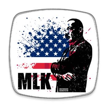 Grunge Flag USA Splash Art - Square fridge magnet - white - Front