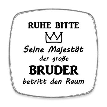 Großer Bruder - Viereckiger Kühlschrankmagnet - Weiß - Vorne