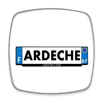 ardèche - Square fridge magnet - white - Front